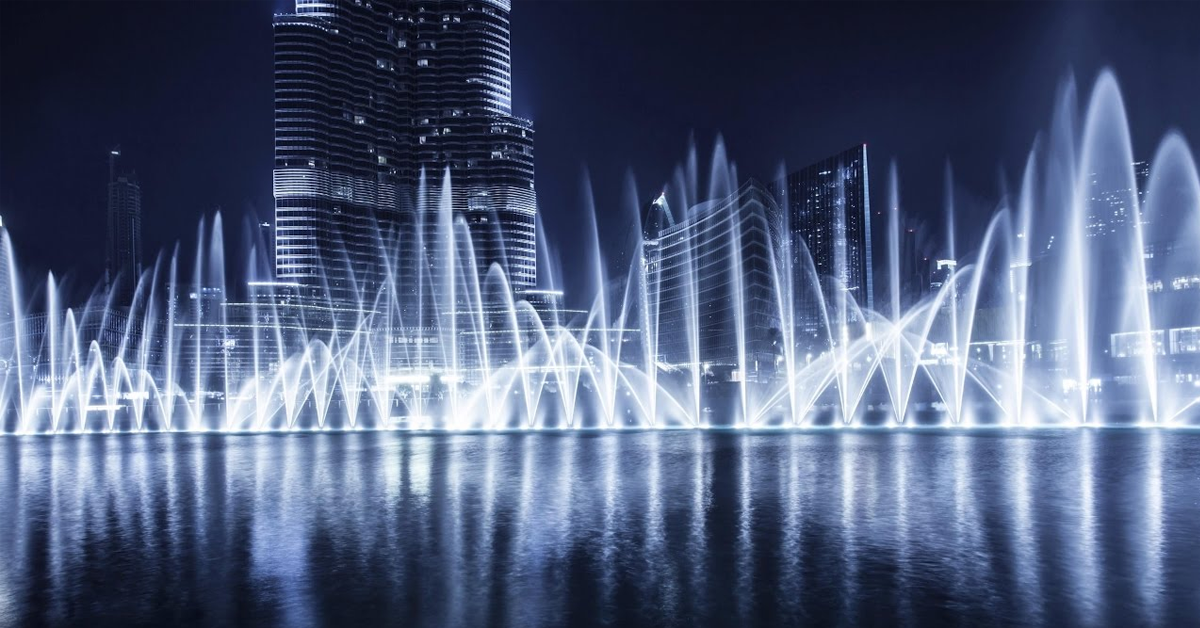 dancing fountain is a free place to visit in dubai